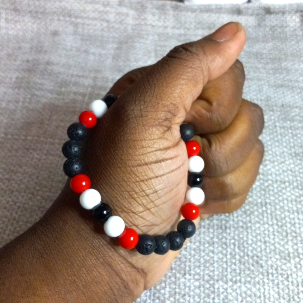 Trinidad and tobago glass beads bracelets 8mm